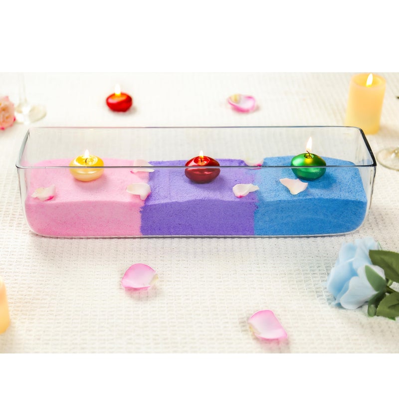 CYS Excel Glass Rectangle Vase (H:4" Open:12"x4") Oblong Flower Vase for Decorative Wedding Centerpiece Terrarium Planter Box Container - Image 5
